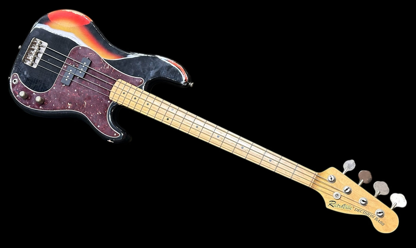 RetroVibe® Decision Bass Black over Sunburst MapleNeck