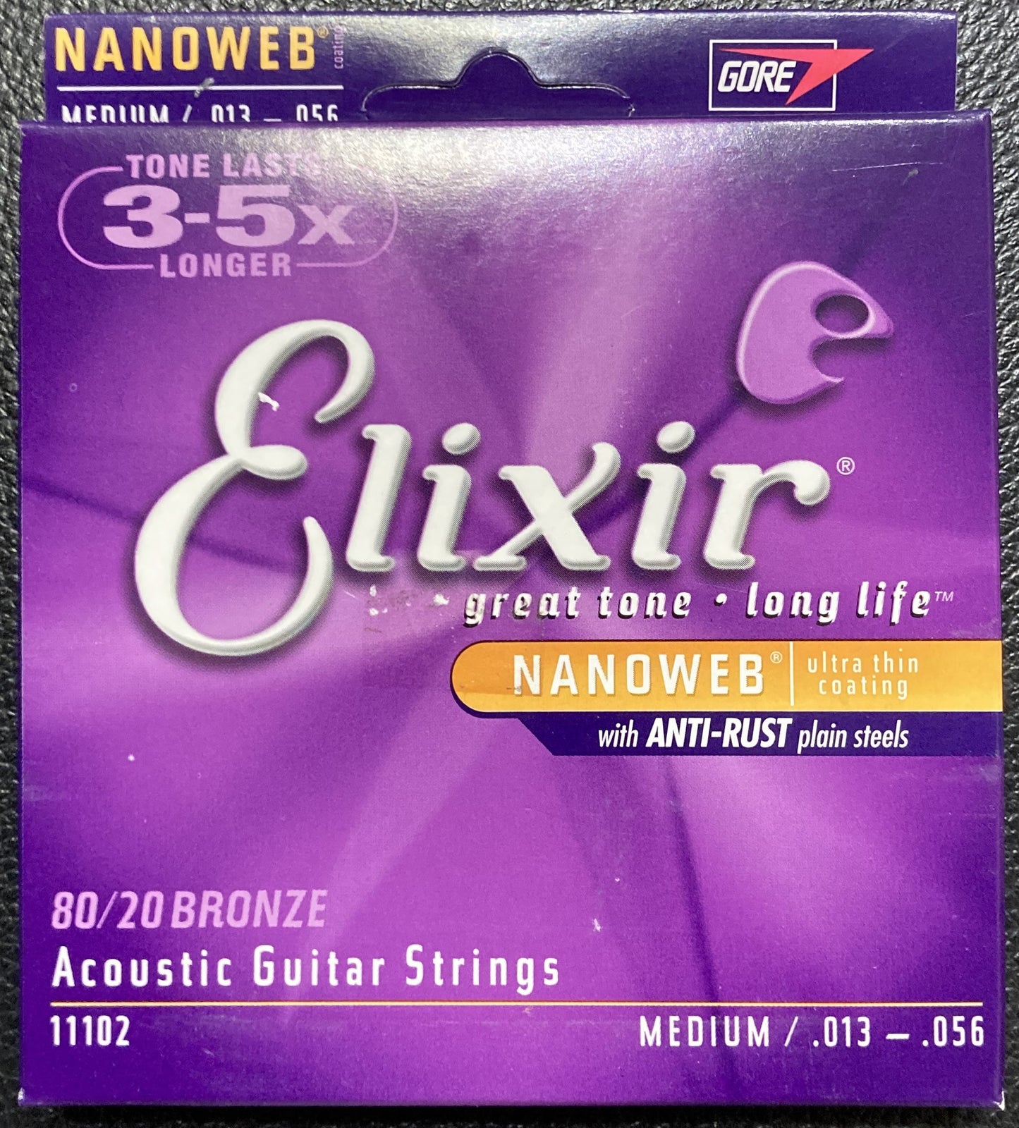 Elixir Nanoweb 8020 Bronze Medium Gauge 11102 13-56 (strings)
