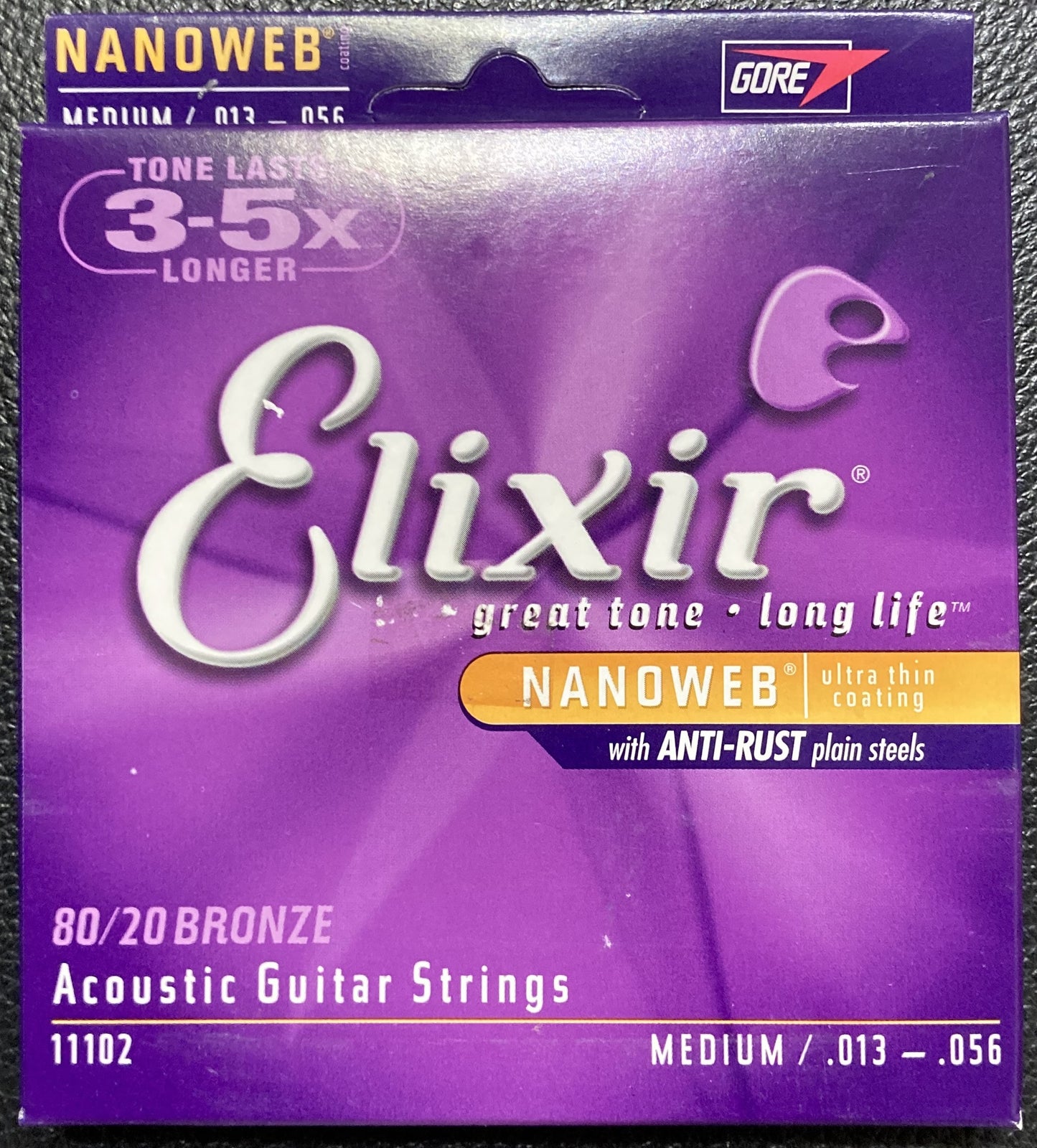 Elixir Nanoweb 8020 Bronze Medium Gauge 11102 13-56