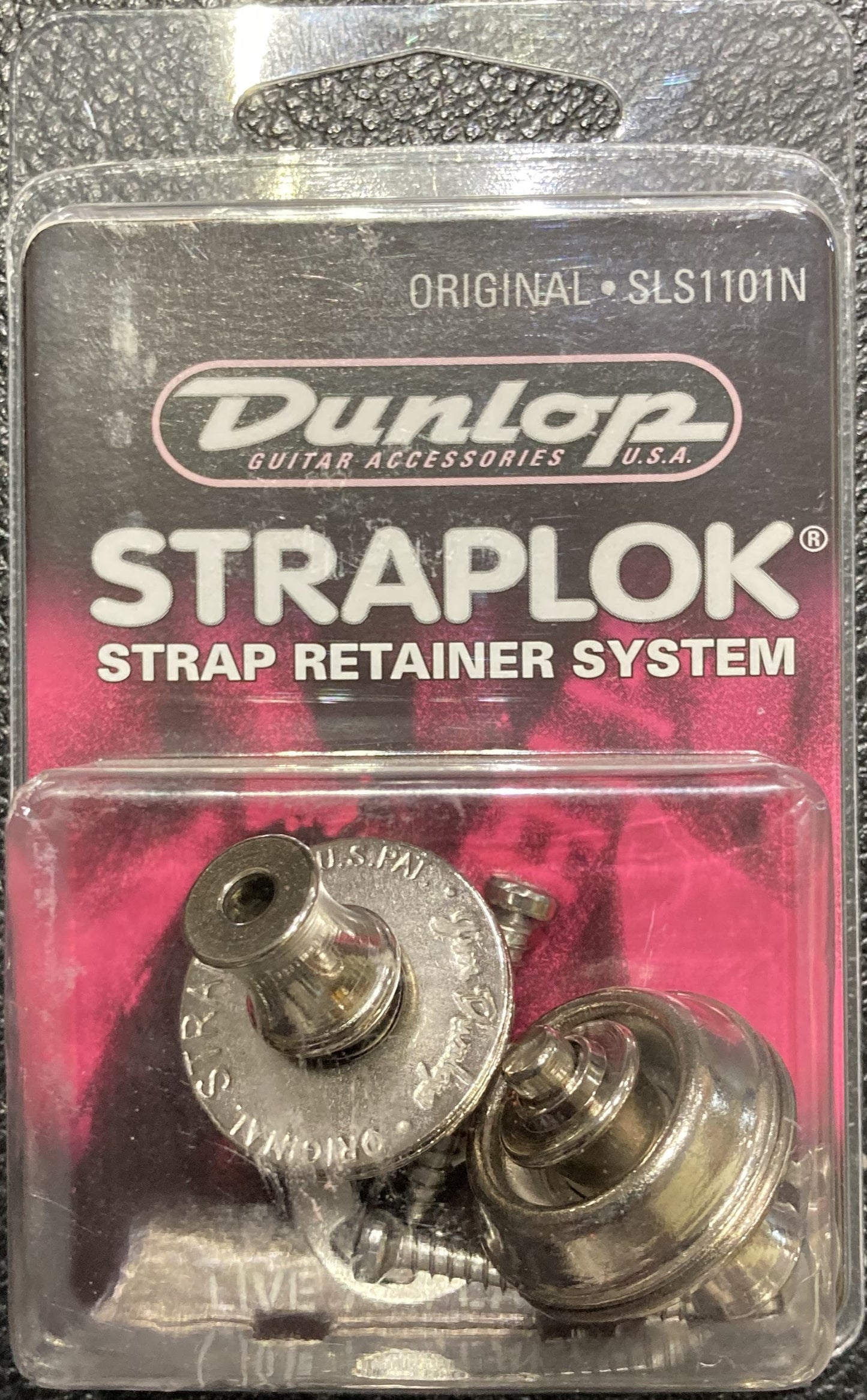 Dunlop Straplok Original Nickel Locking Strap Button Pair SLS1101N (parts)