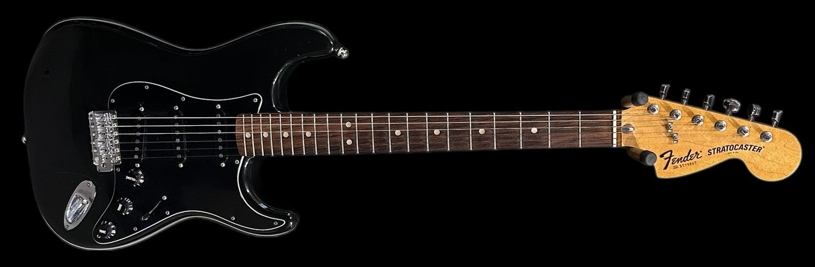 1977 Fender® Stratocaster Black with Rosewood Neck – Guitar Galleria