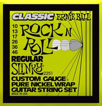 Ernie Ball Rock-N-Roll Regular Slinky 10-46 Pure Nickel Wrap 2251