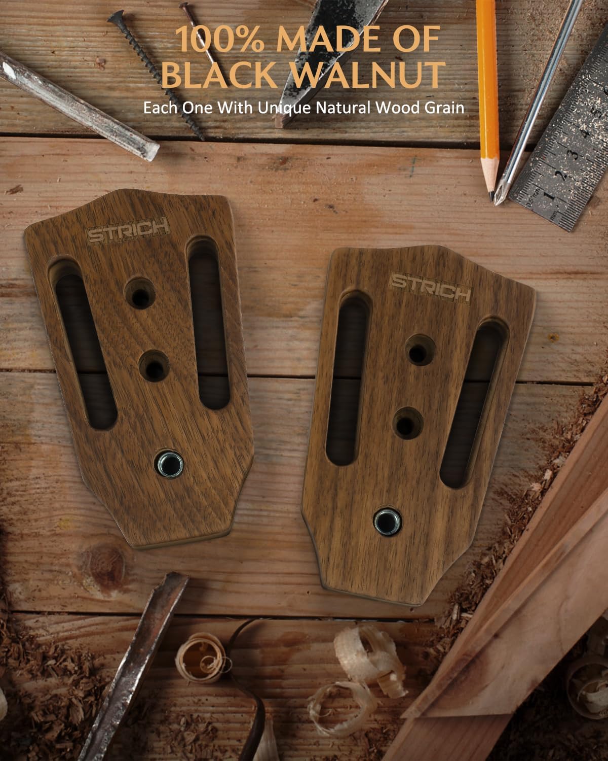 Strich Black Walnut Guitar Wall Mount ST055