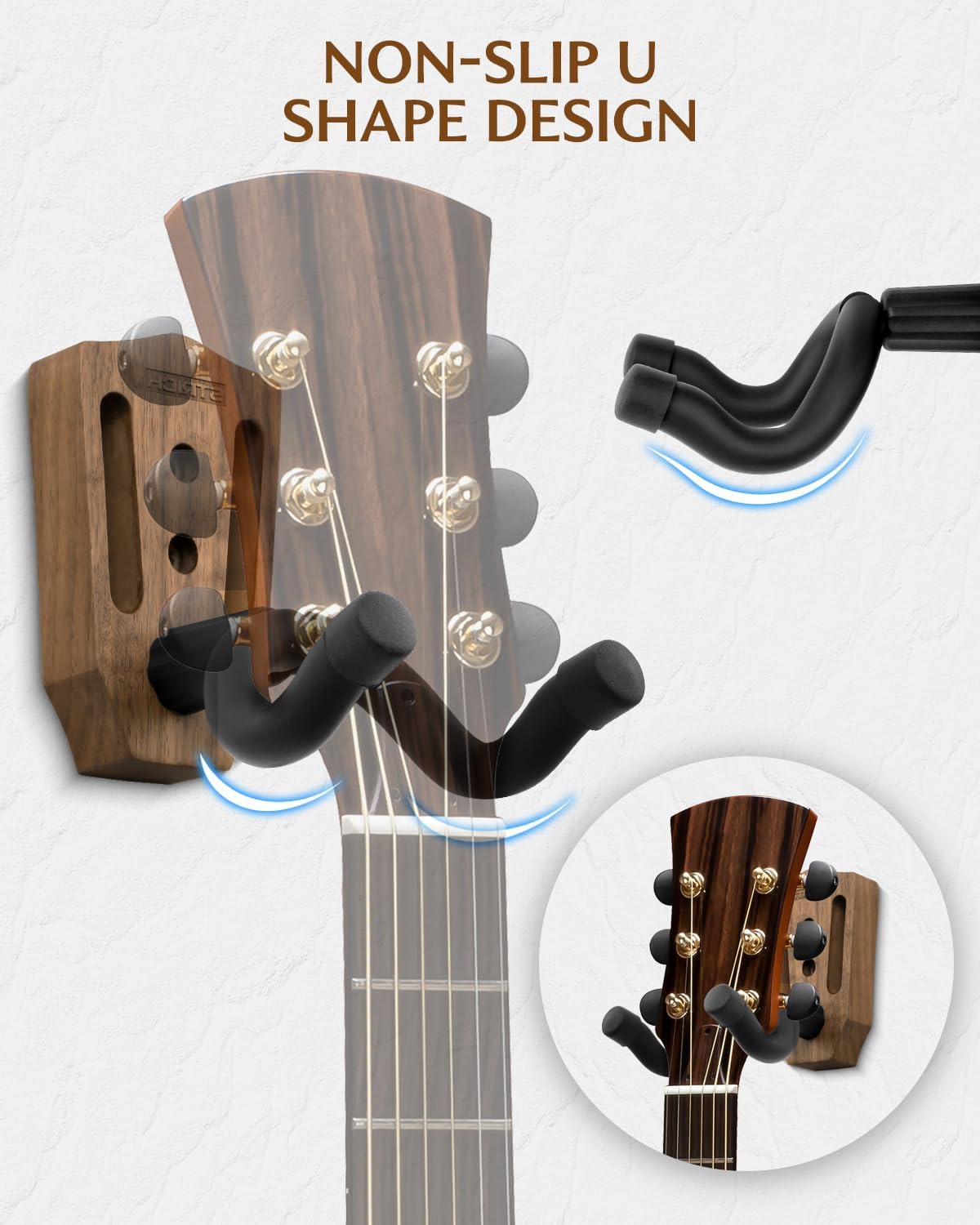 Strich Black Walnut Guitar Wall Mount ST055