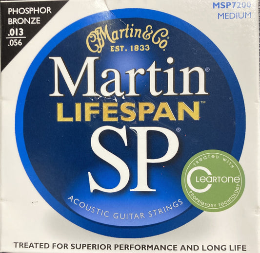 Martin Lifespan SP Phosphor Bronze Medium Gauge MSP7200 13-56