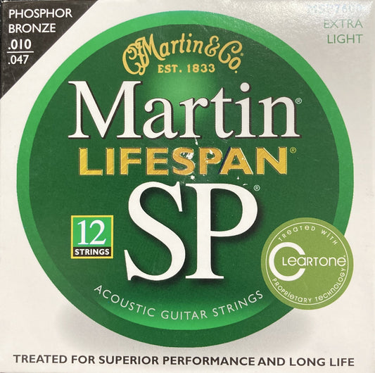 Martin Lifespan SP Phosphor Bronze Extra Light Gauge 12 String MSP7600 10-47