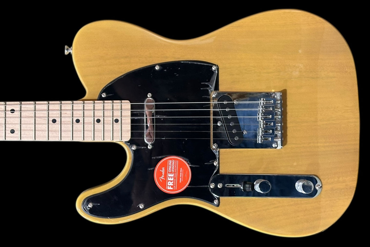Lefty Fender® Squier Telecaster Butterscotch Maple Neck